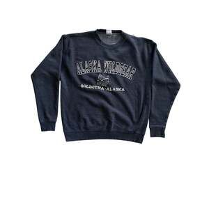 Crazy Apparel Wildgear Soldotna Alaska Navy Blue Graphic Crewneck Sweatshirt
